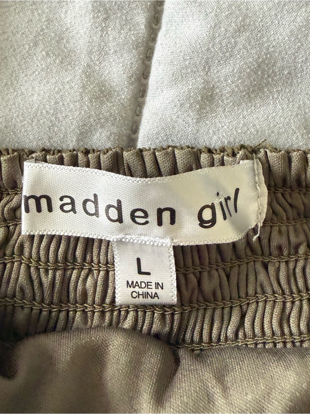Madden Girl Olive Green Beaded Floral Camisole - Picture 4 of 4